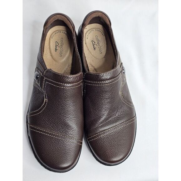 CLARKS COLLECTION Womens Cora Poppy Slip On Comfort Dress Shoe Size 7M brown - Picture 6 of 8